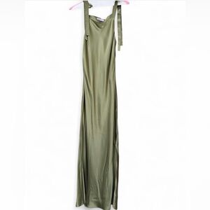 Elegant Olive Green Maxi Dress